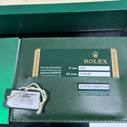 Rolex Day Date 36 Chocolate Dial 118135. Leather Strap. 2014 Full Set Box Papers