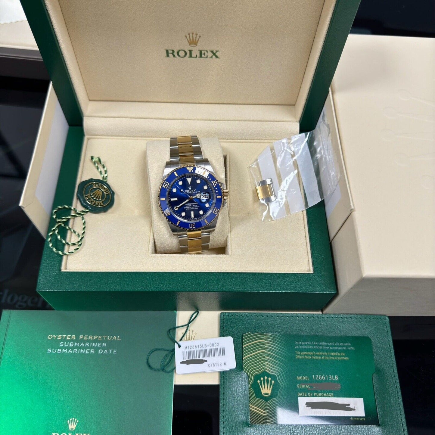 Rolex Submariner 126613LB Bluesy 41mm. 2021 Brand New Full Set, Some Stickers