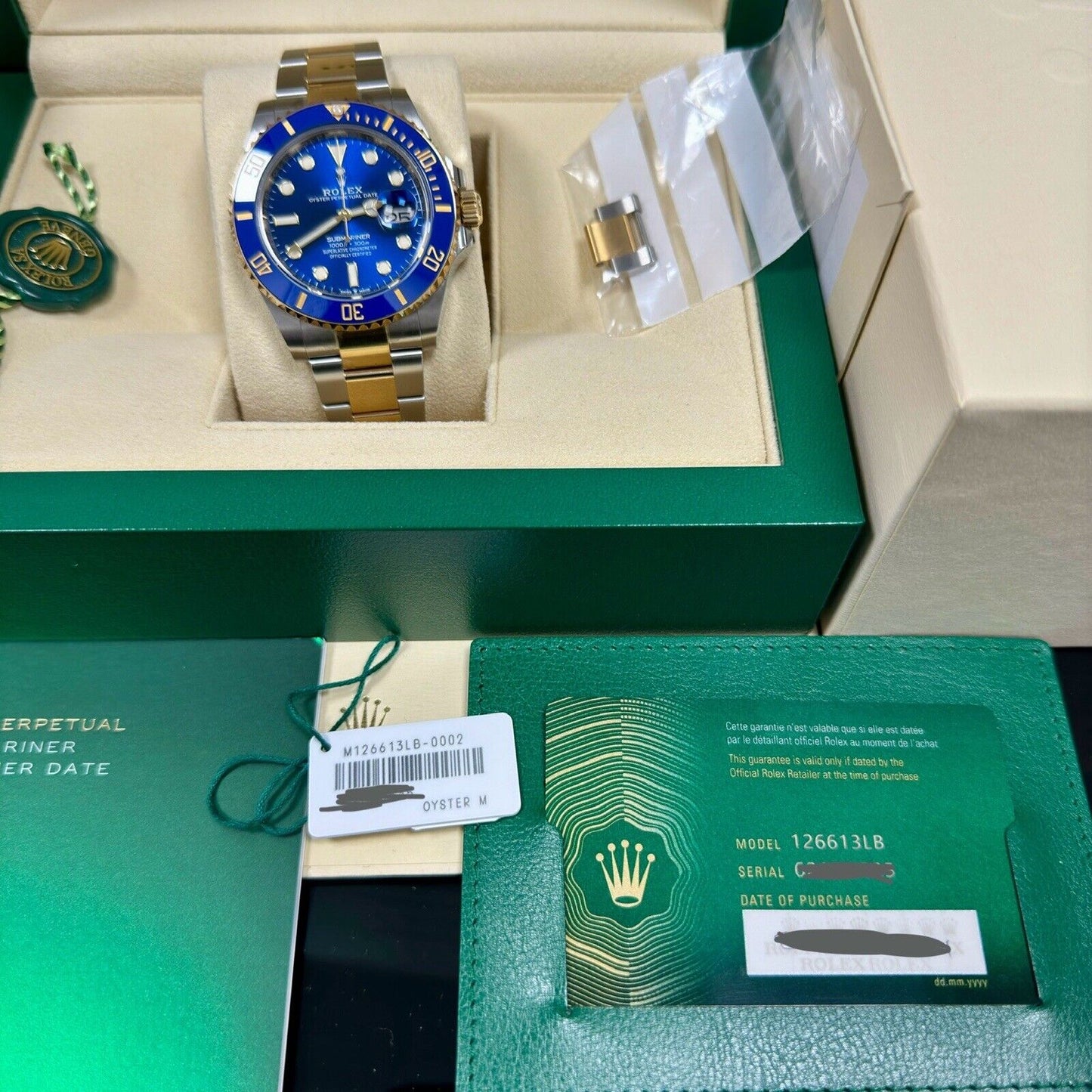 Rolex Submariner 126613LB Bluesy 41mm. 2021 Brand New Full Set, Some Stickers