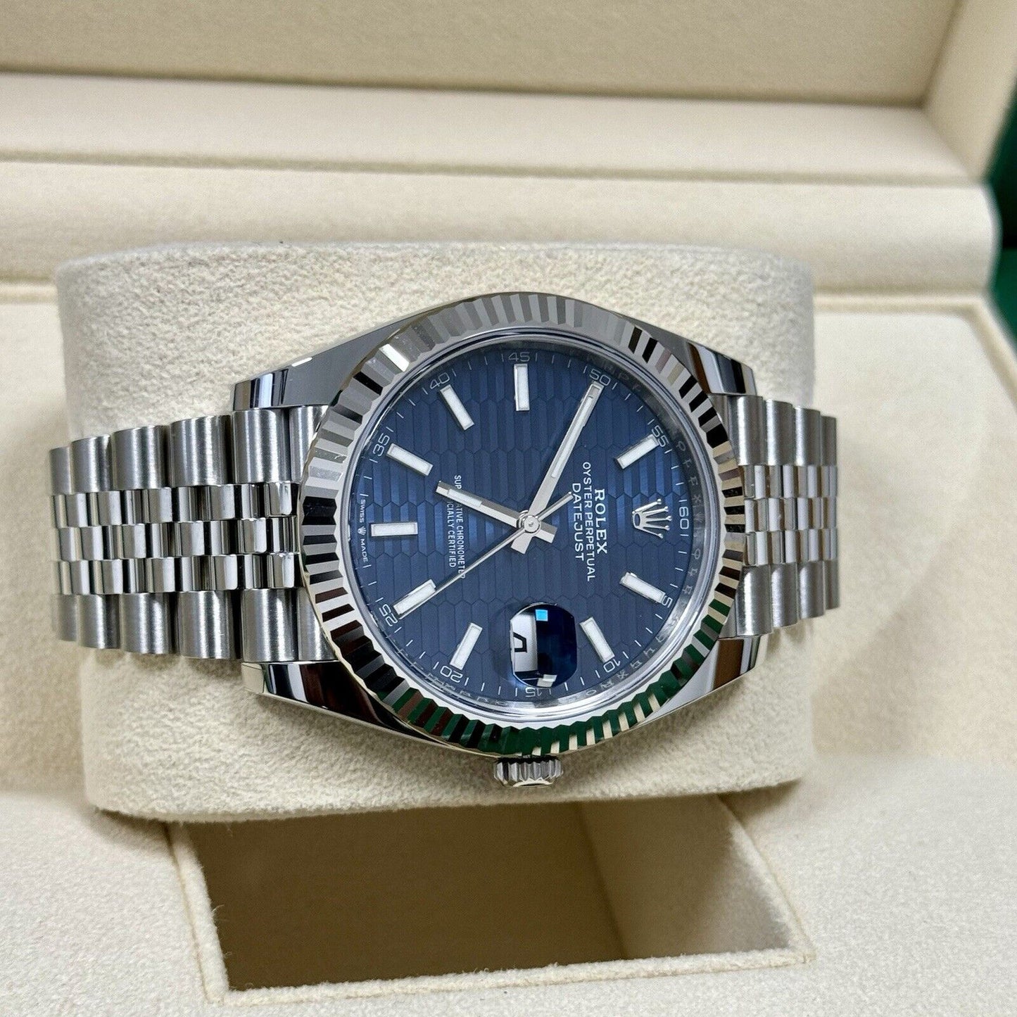 Rolex Datejust 41 126334 Rare Blue Motif Dial. Jubilee. 2024 Brand New Full Set