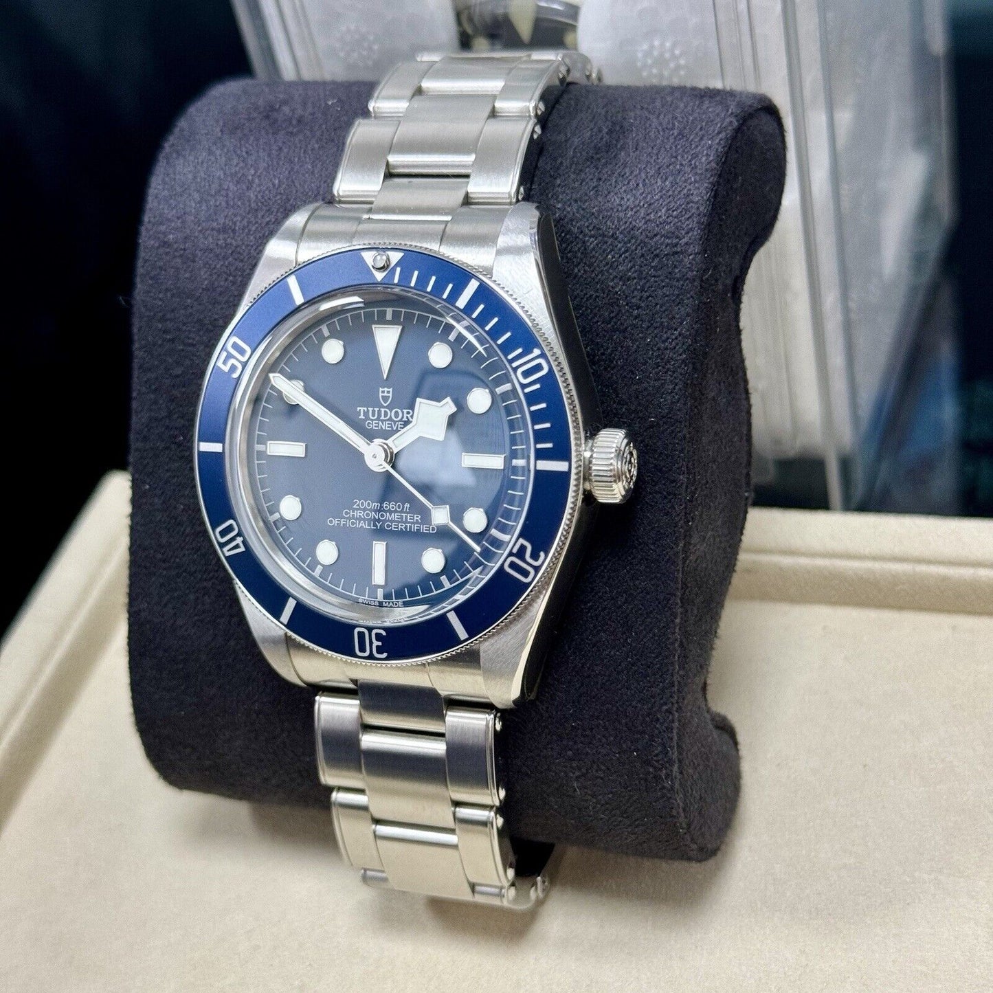 Tudor Men's Black Bay 58 39mm 79030B Blue Bezel. 2020 Full Stickers. RRP £3,450