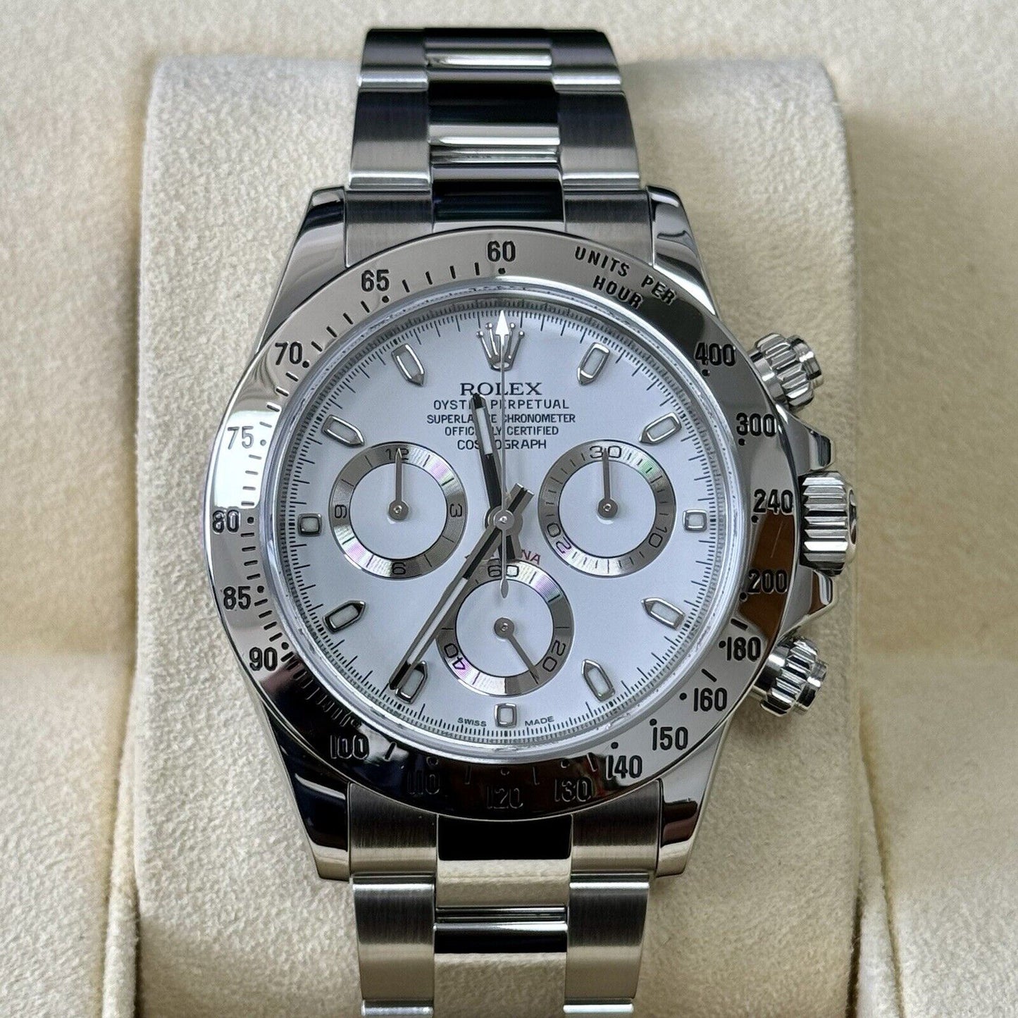 Rolex Cosmograph Daytona 116520 APH White Pre Ceramic. 2014 Full Set Immaculate