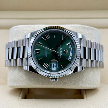 Rolex Day Date 40 Olive White Gold 228239 2025 Full Set