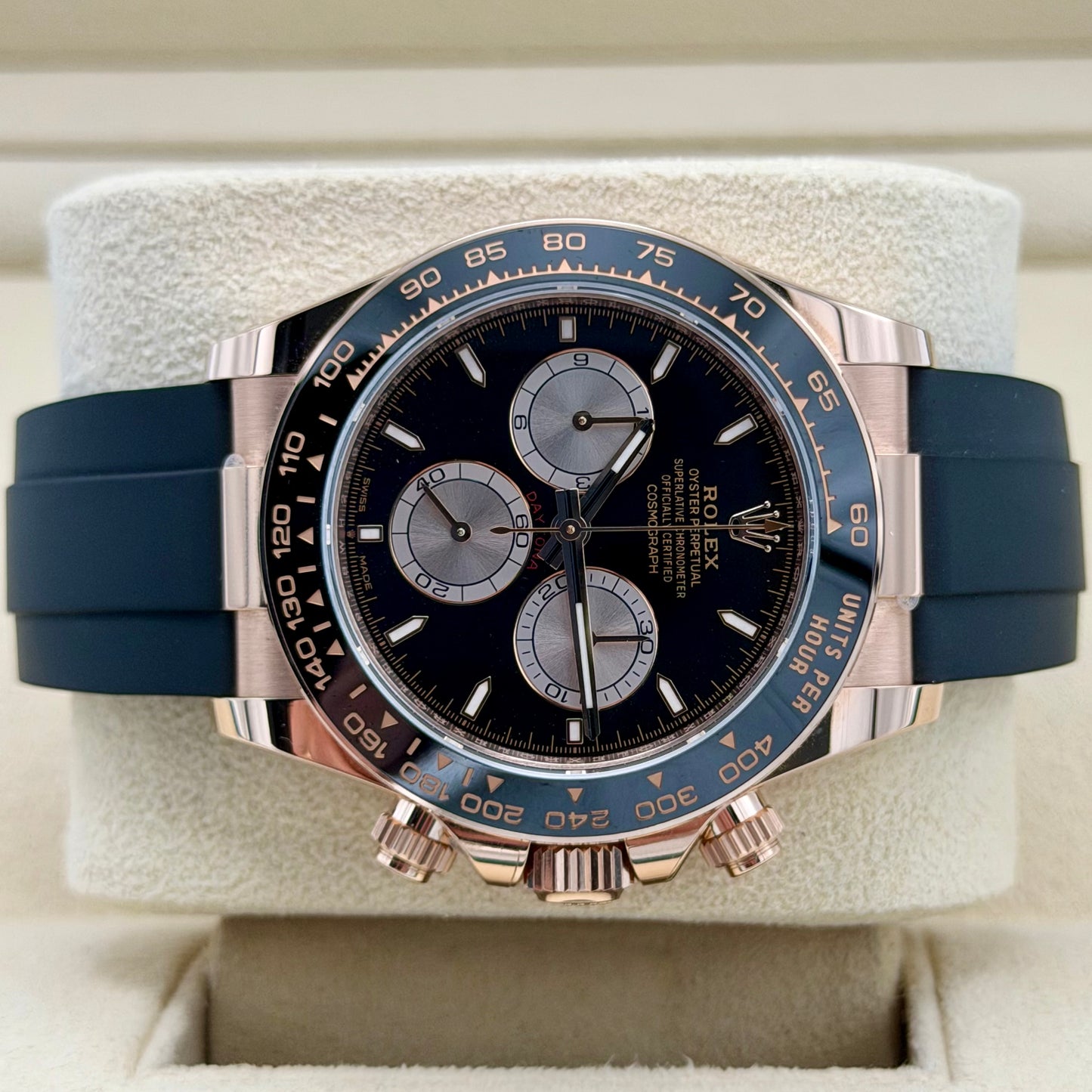 Rolex Daytona Oysterflex 126515LN. Rose Gold. 2024 Full Set