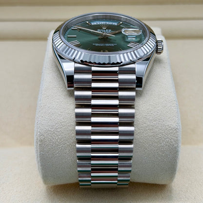 Rolex Day Date 40 Olive White Gold 228239 2025 Full Set