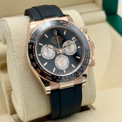 Rolex Daytona Oysterflex 126515LN. Rose Gold. 2024 Full Set