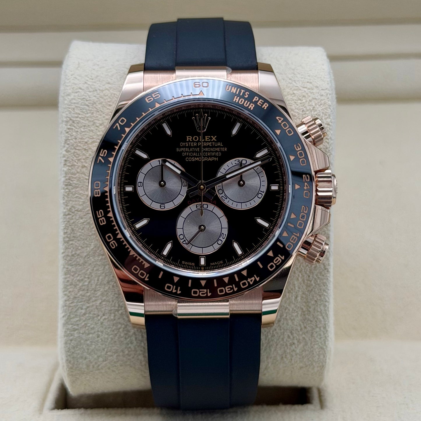 Rolex Daytona Oysterflex 126515LN. Rose Gold. 2024 Full Set