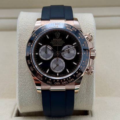 Rolex Daytona Oysterflex 126515LN. Rose Gold. 2024 Full Set