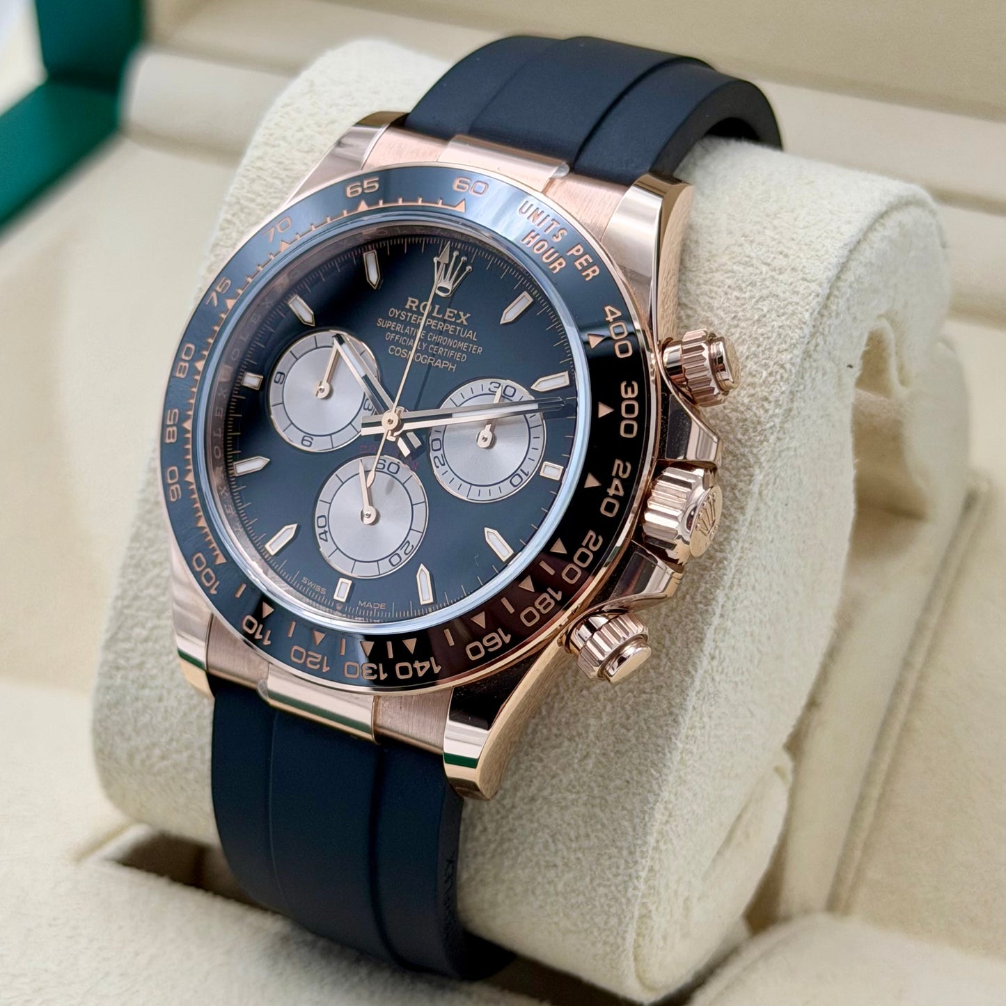 Rolex Daytona Oysterflex 126515LN. Rose Gold. 2024 Full Set