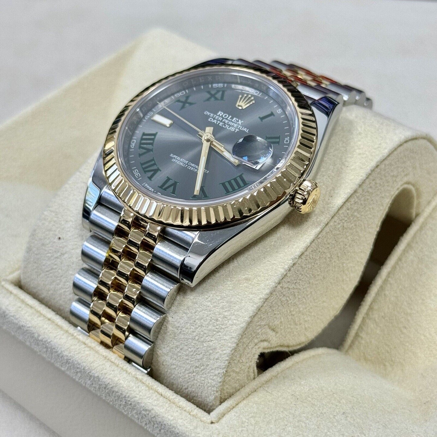 Rolex Datejust 41 Wimbledon Steel & Yellow Gold. Jubilee Bracelet. 2019 Full Set