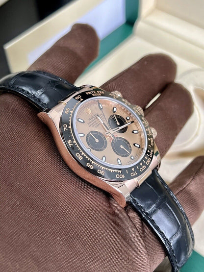 Rolex Daytona Rose Gold 116515LN Ceramic Sundust. 2017 Immaculate Box Papers