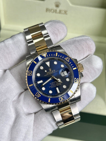 Rolex Submariner 116613LB Bluesy Gold. 40mm Box Papers 2014. Brand New Stickered