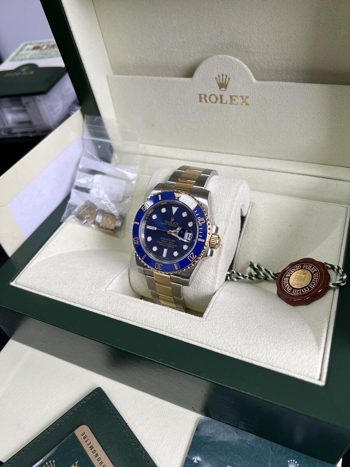 Rolex Submariner 116613LB Bi Metal 2013 Bluesy 40mm Box And Papers, Mint