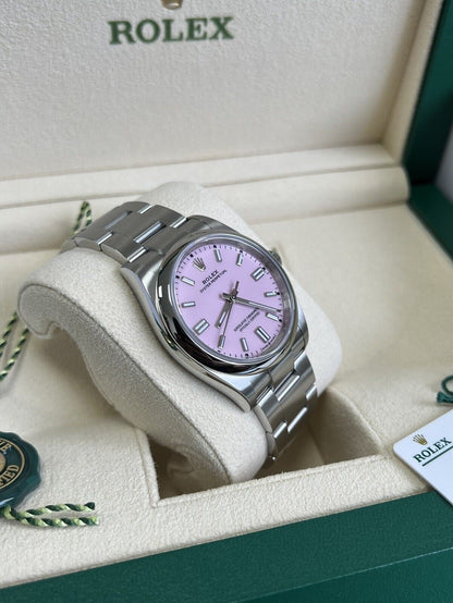 Rolex Oyster Perpetual 36 Candy Pink OP36 126000. Brand New 2023 Box & Papers