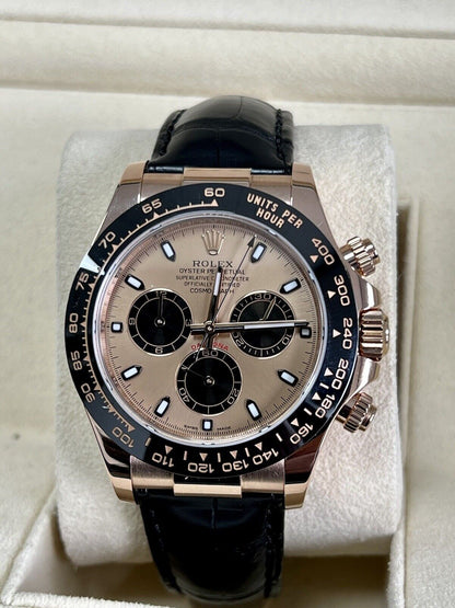 Rolex Daytona Rose Gold 116515LN Ceramic Sundust. 2017 Immaculate Box Papers