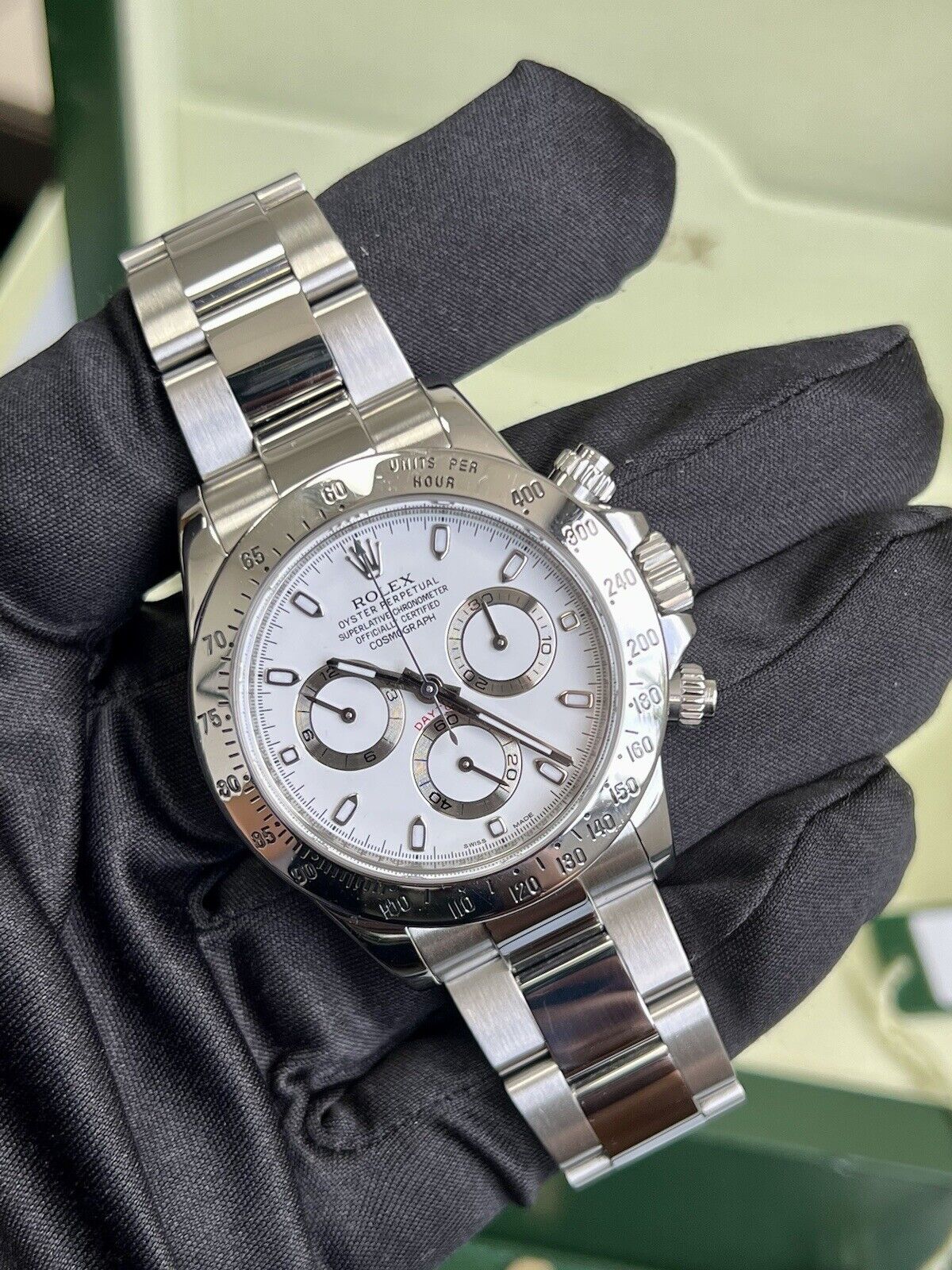 Rolex Daytona 116520 APH White Dial Cosmograph. 2014 Box & Papers, Immaculate