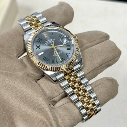 Rolex Datejust 41 Wimbledon Steel & Yellow Gold. Jubilee Bracelet. 2019 Full Set