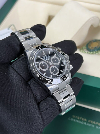 Rolex Cosmograph Daytona 116500LN Black Dial. 2022 Box Papers Brand New Stickers