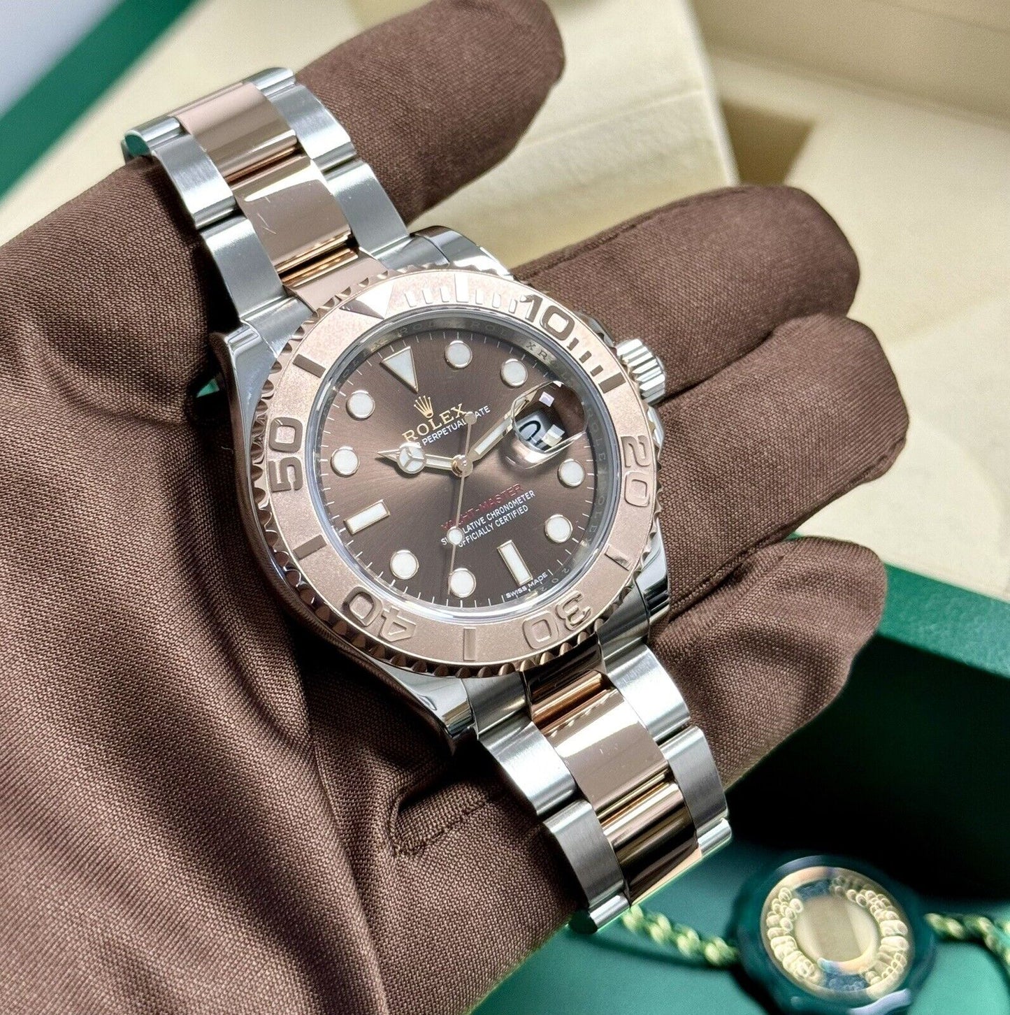 Rolex Yachtmaster 40 Chocolate 116621. Steel & Rose Gold. 2016 Box Papers