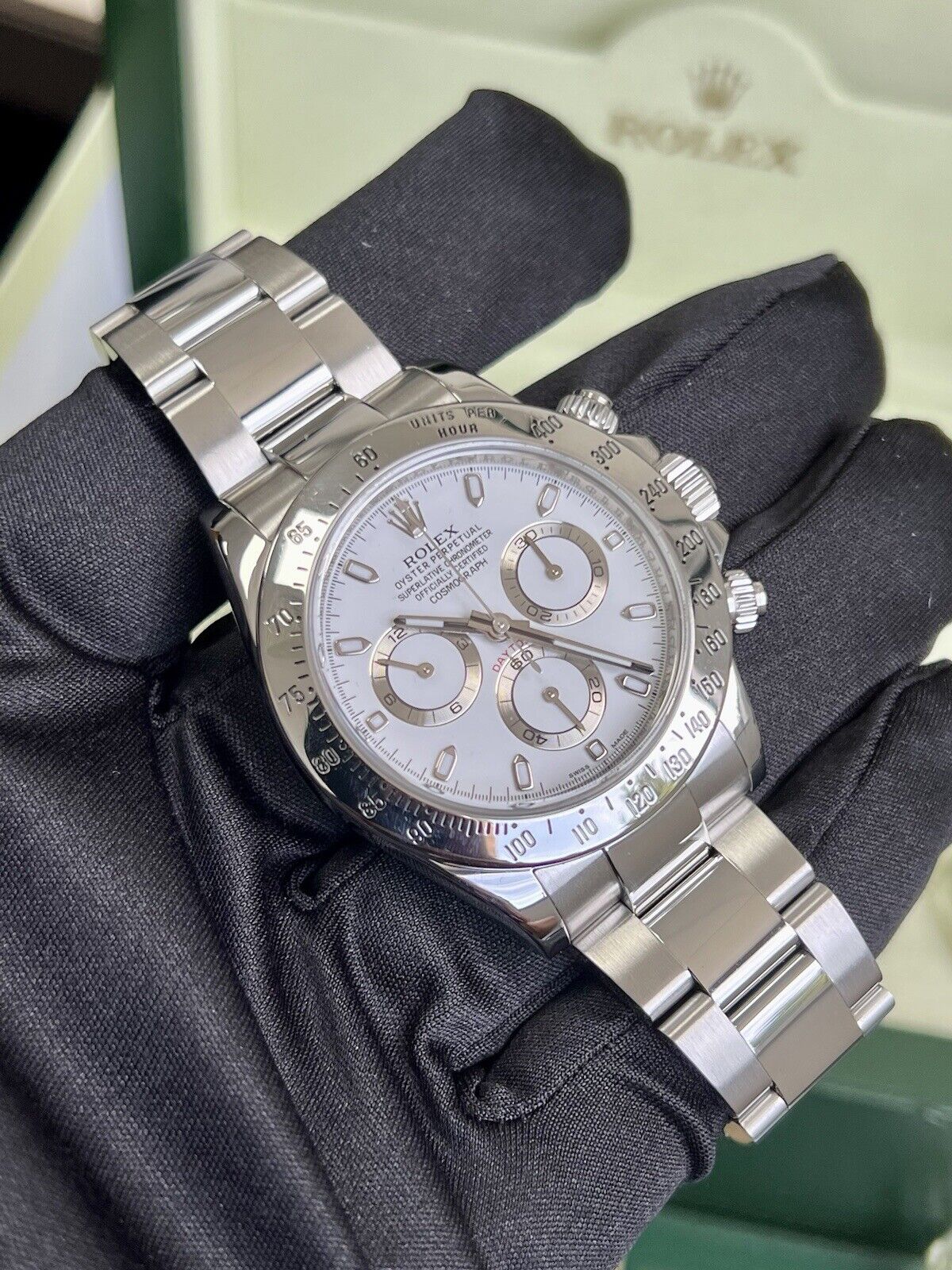 Rolex Daytona 116520 APH White Dial Cosmograph. 2014 Box & Papers, Immaculate