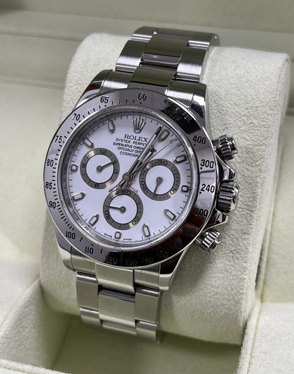 Rolex Daytona 116520 Steel White Dial. 2008 Box & Papers, Immaculate, Serviced