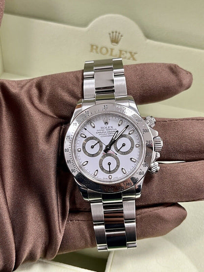 Rolex Daytona 116520 Steel White Dial. 2008 Box & Papers, Immaculate, Serviced