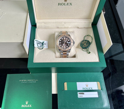 Rolex Yachtmaster 40 Chocolate 116621. Steel & Rose Gold. 2019, Box & Papers