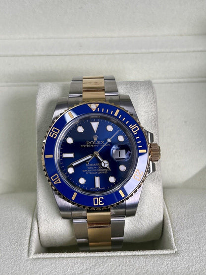 Rolex Submariner 116613LB Bluesy Gold. 40mm Box Papers 2014. Brand New Stickered