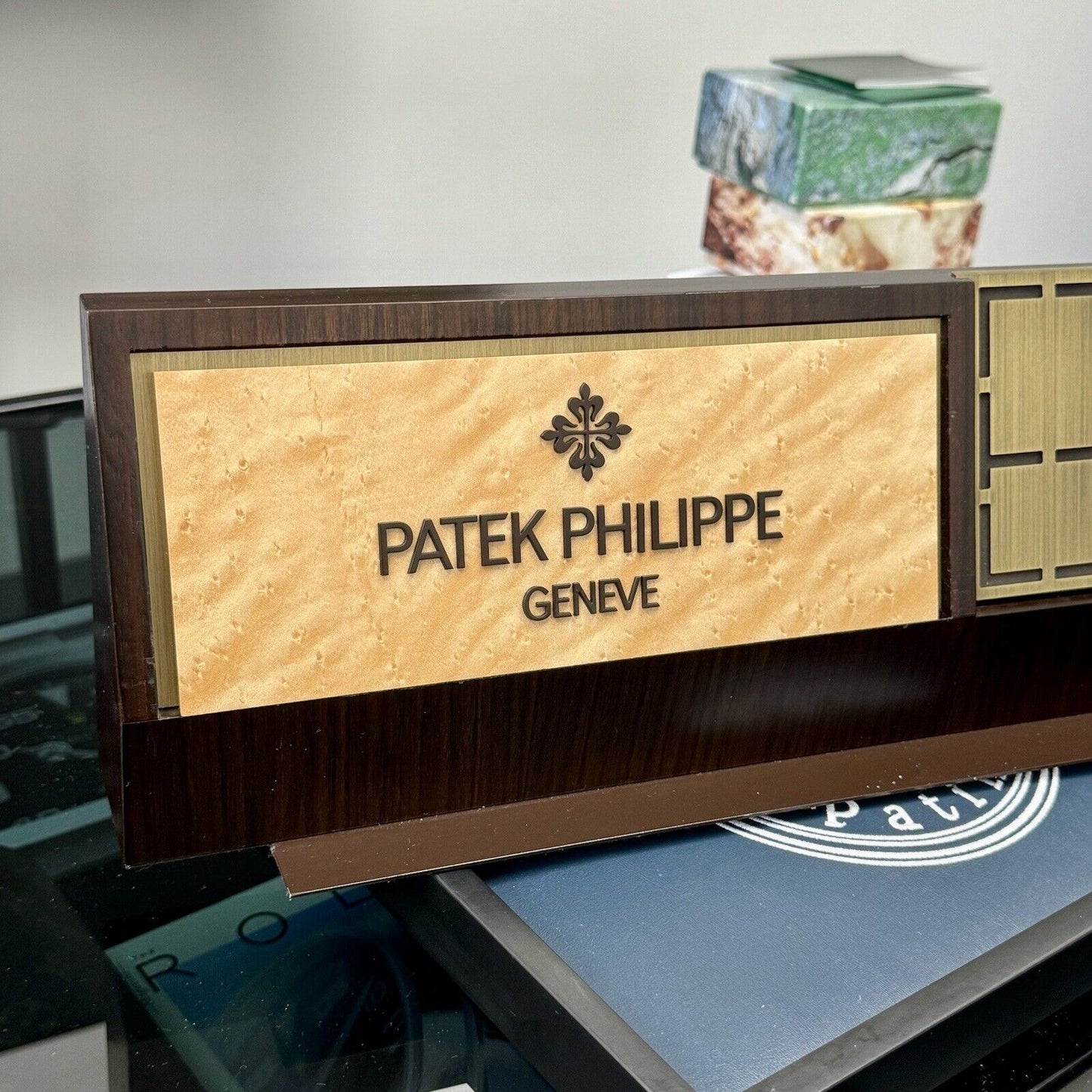 Patek Philippe Authorised Dealer Magazine / Book Wooden Display Stand