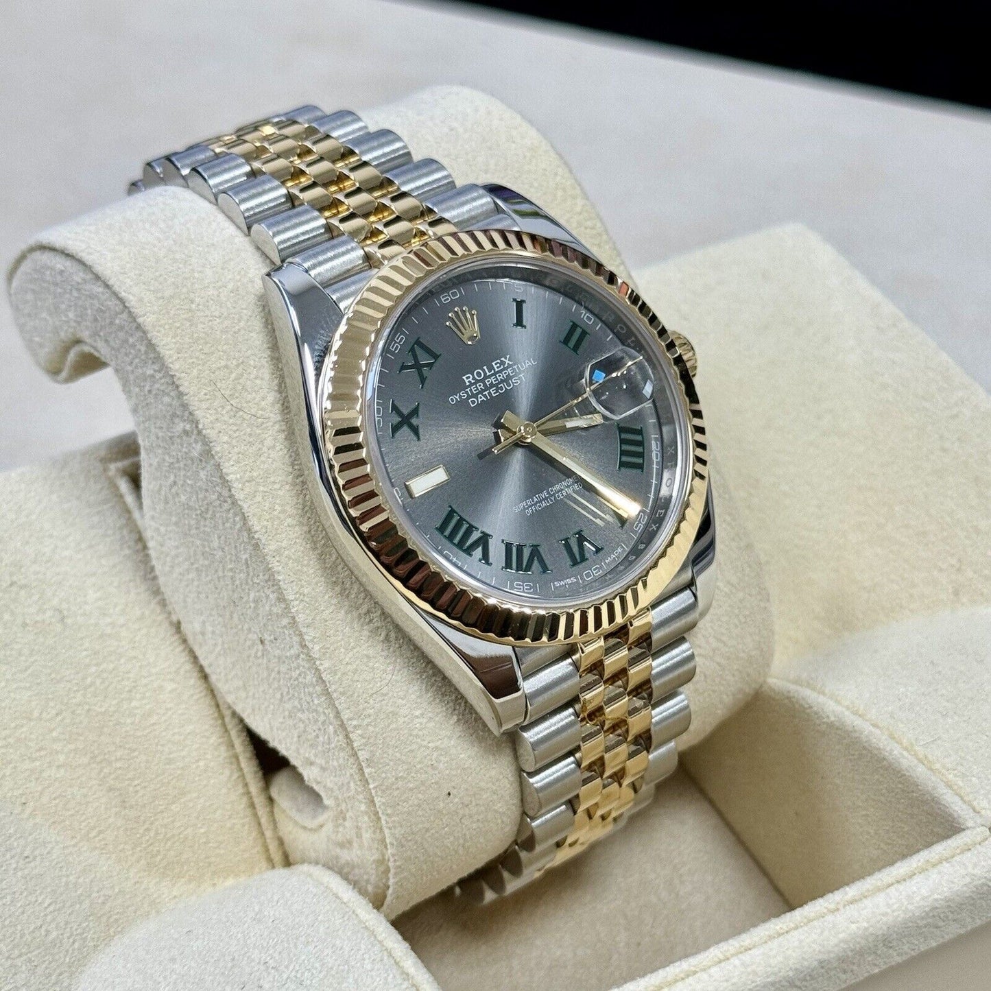 Rolex Datejust 41 Wimbledon Steel & Yellow Gold. Jubilee Bracelet. 2019 Full Set