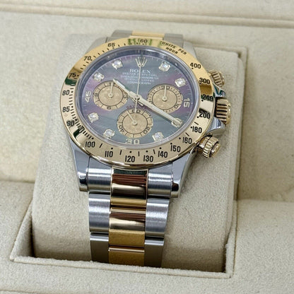 Rolex Daytona 116523 2014 Box Papers. Tahitian / Black Mother Of Pearl MOP Dial