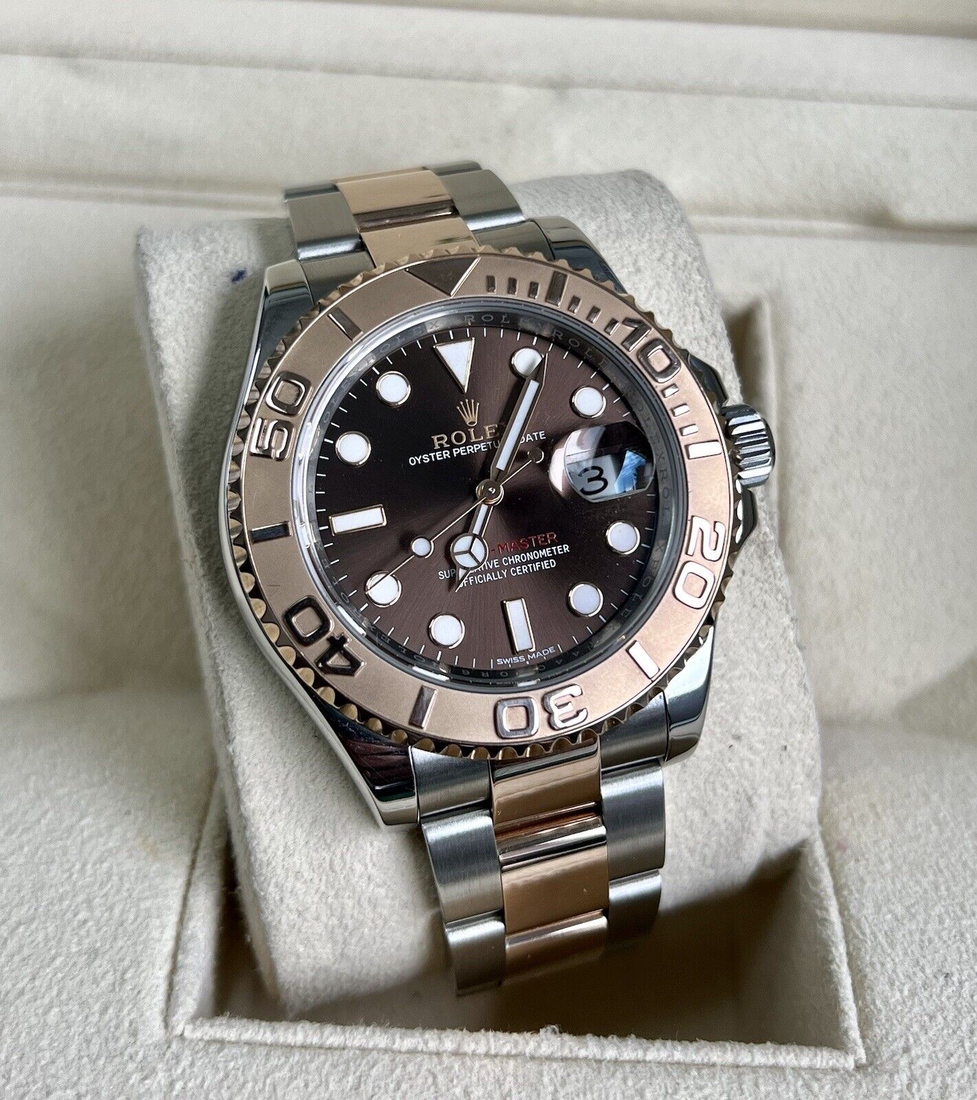 Rolex Yachtmaster 40 Chocolate 116621. Steel & Rose Gold. 2019, Box & Papers