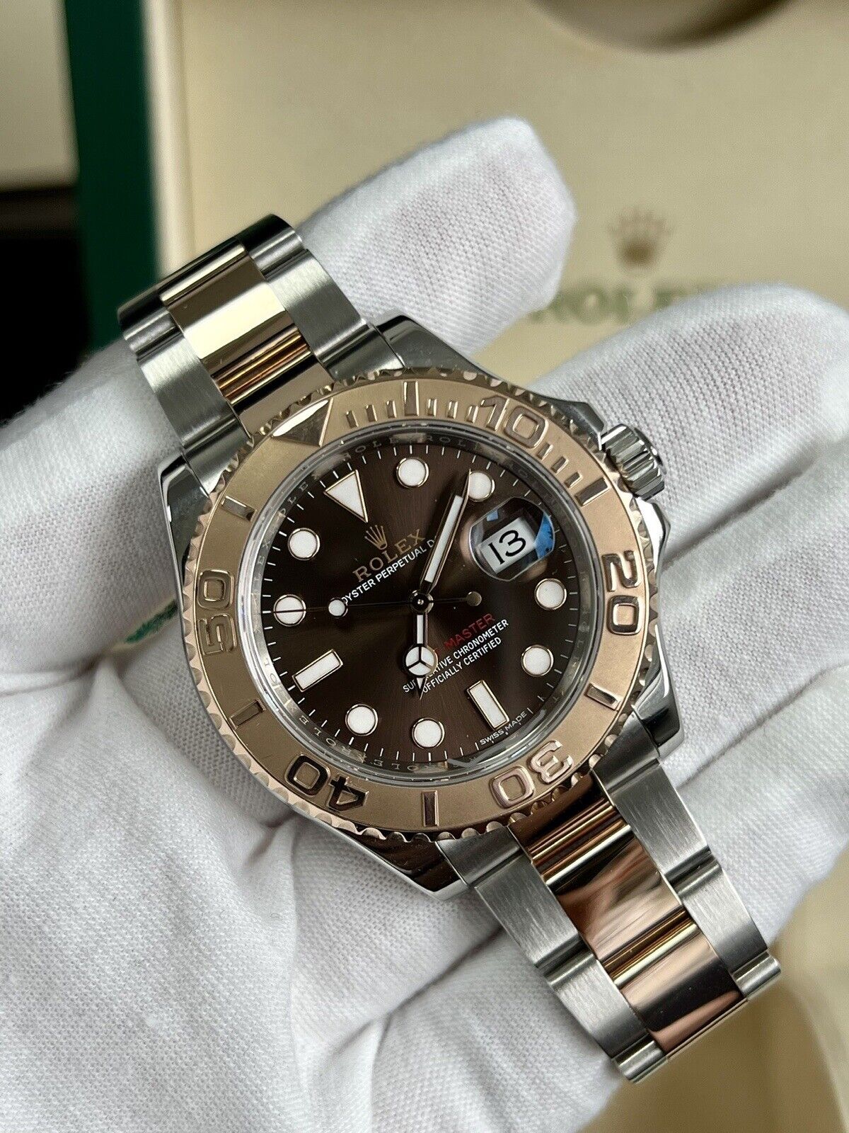 Rolex Yachtmaster 40 Chocolate 116621. Steel & Rose Gold. 2019, Box & Papers