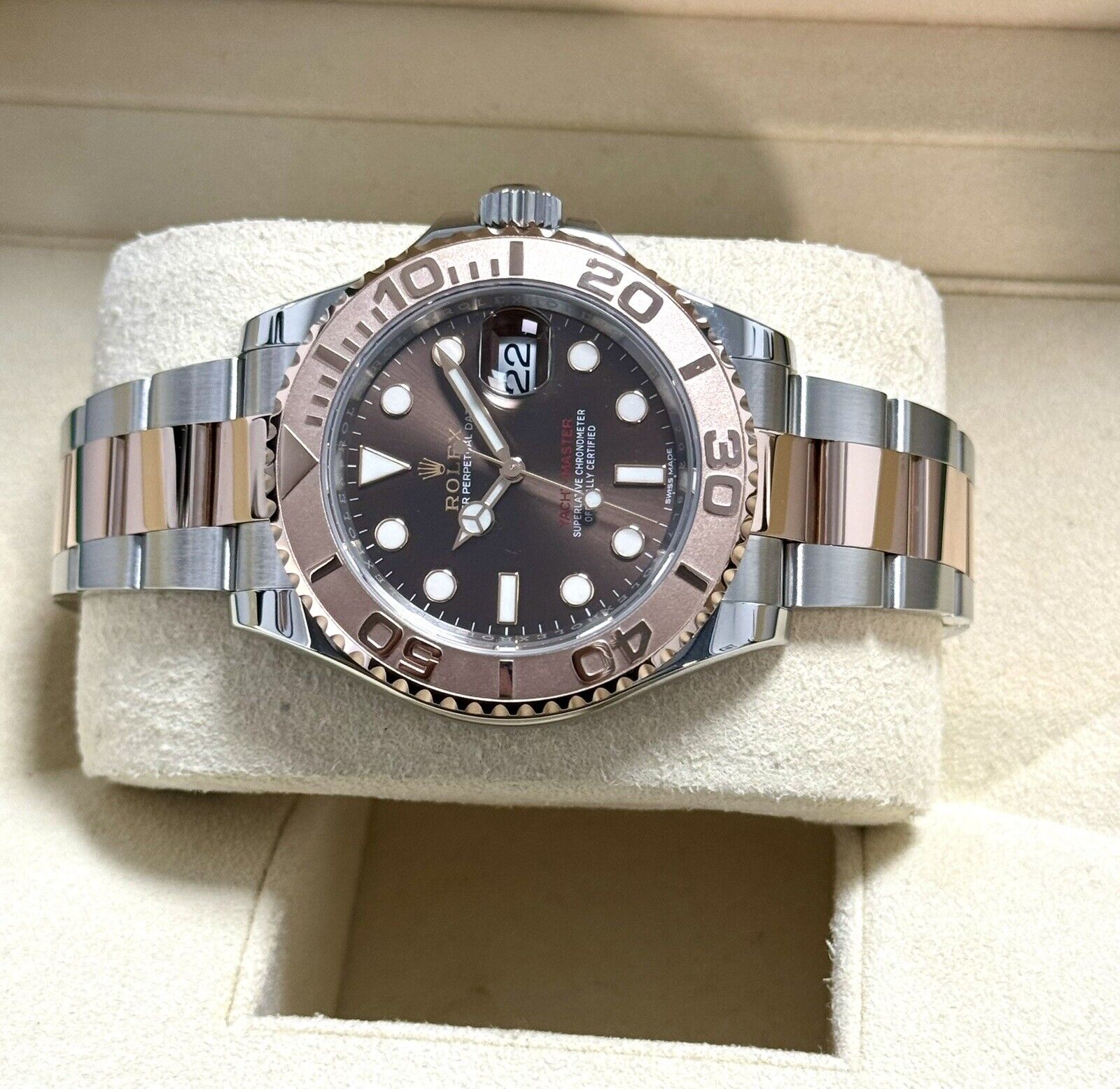 Rolex Yachtmaster 40 Chocolate 116621. Steel Rose Gold. 2016 Box