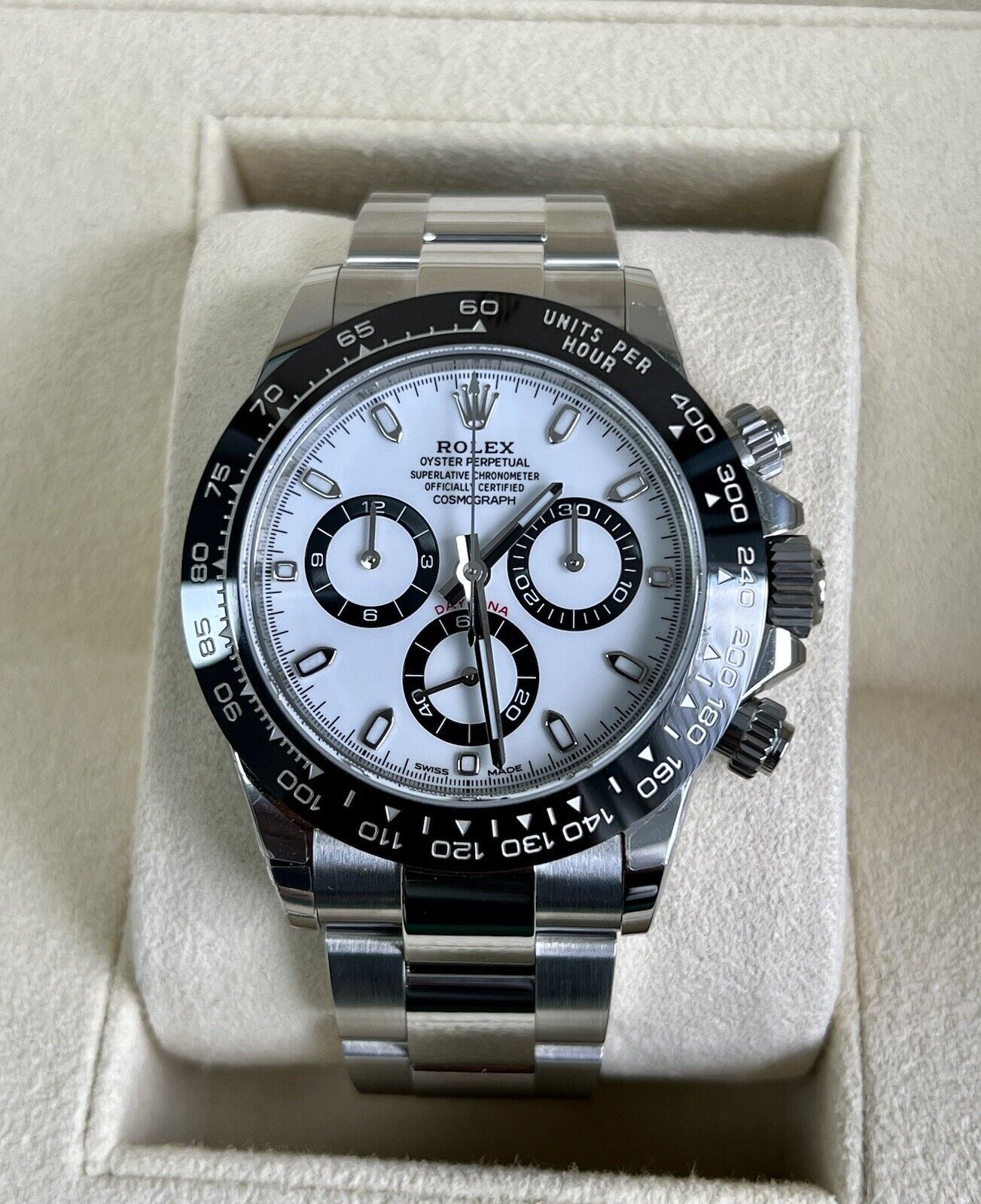 Rolex Daytona Panda 116500LN Ceramic White Dial. 2019 Full Set Immaculate