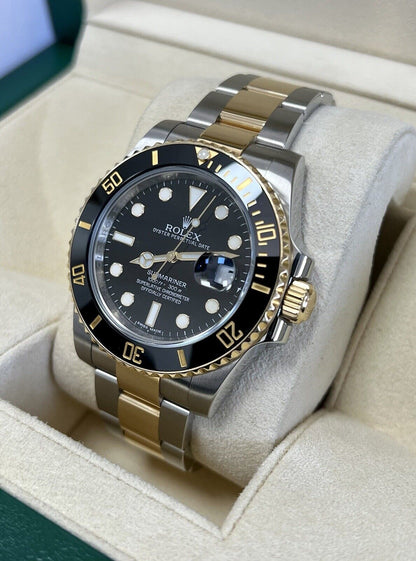 Rolex Submariner 116613LN Black Kit Gold. 40mm Box & Papers 2015. Immaculate