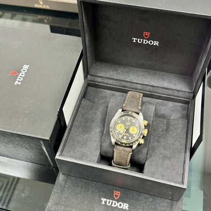 TUDOR Black Bay M79363N Steel Gold Chronograph Fabric Strap. With Box. RRP £5570