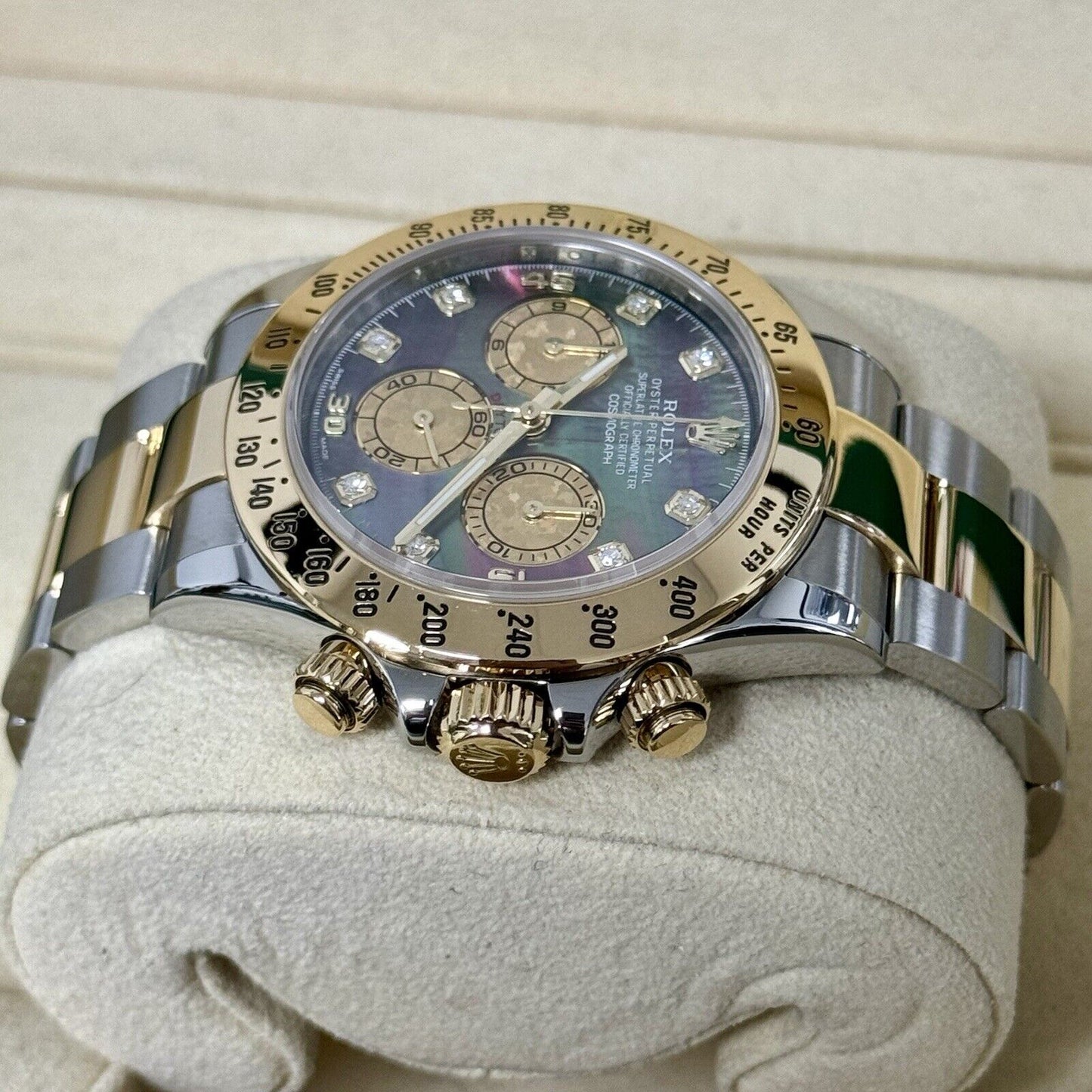 Rolex Daytona 116523 2014 Box Papers. Tahitian / Black Mother Of Pearl MOP Dial