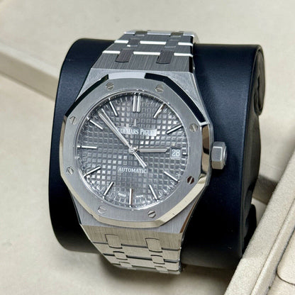 Audemars Piguet Royal Oak 37mm 15450ST. Grey Dial. 2021 Full Set Box Papers