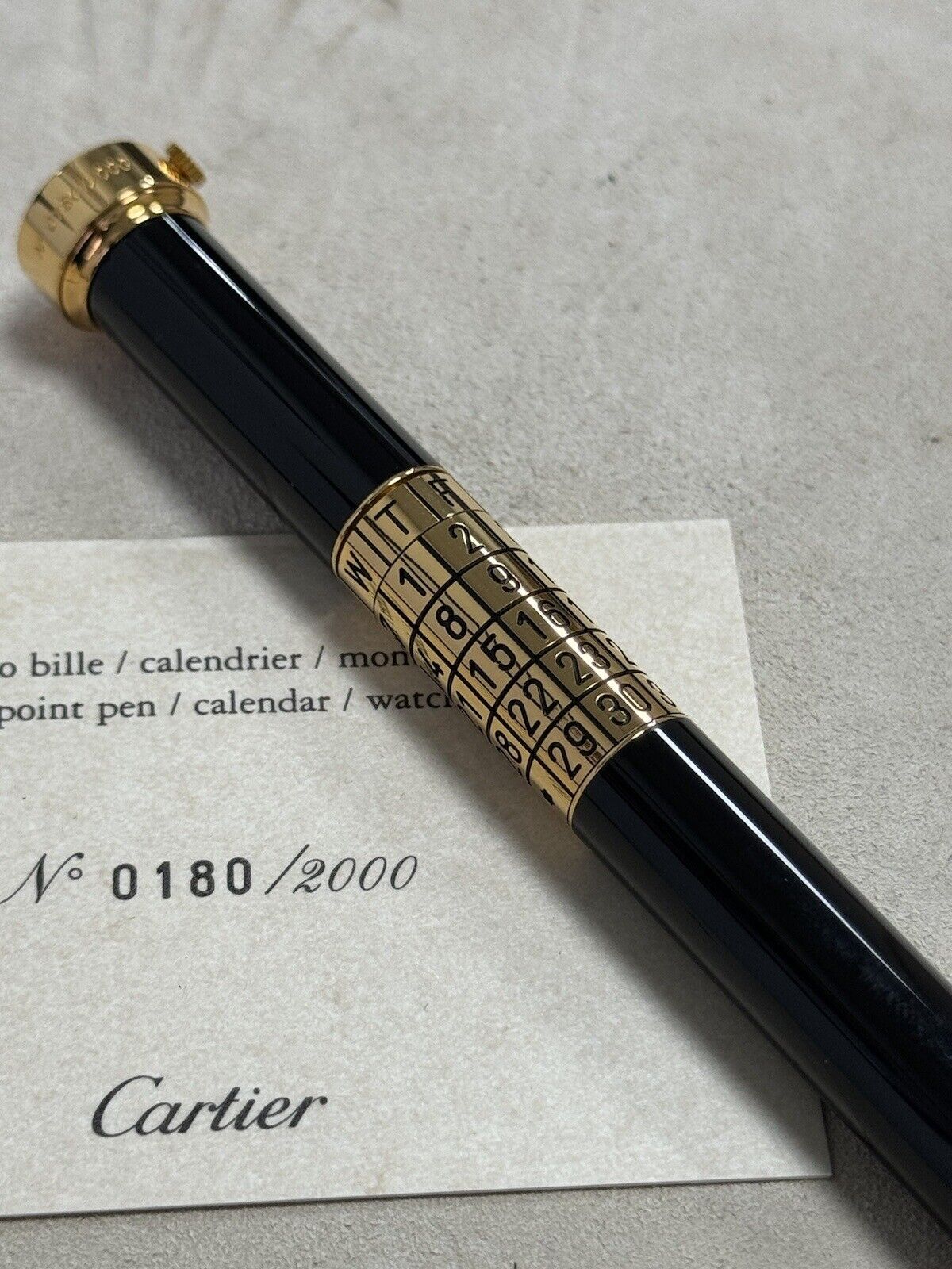 Cartier Perpetual Calendar Ballpoint Pen - Very Rare Limited Edition