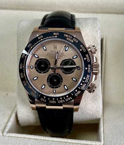 Rolex Daytona Rose Gold 116515LN Ceramic Sundust. 2017 Immaculate Box Papers