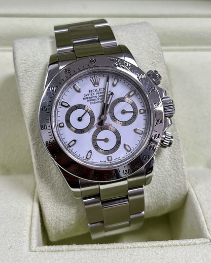 Rolex Daytona 116520 Steel White Dial. 2008 Box & Papers, Immaculate, Serviced