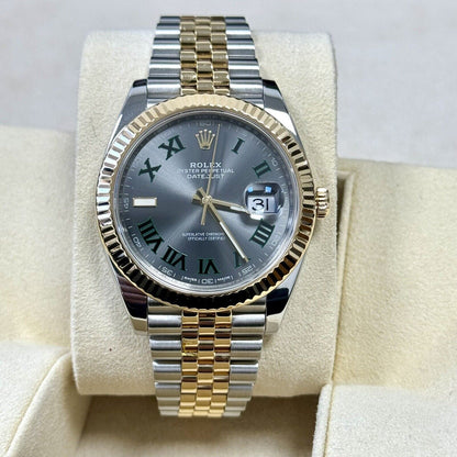 Rolex Datejust 41 Wimbledon Steel & Yellow Gold. Jubilee Bracelet. 2019 Full Set