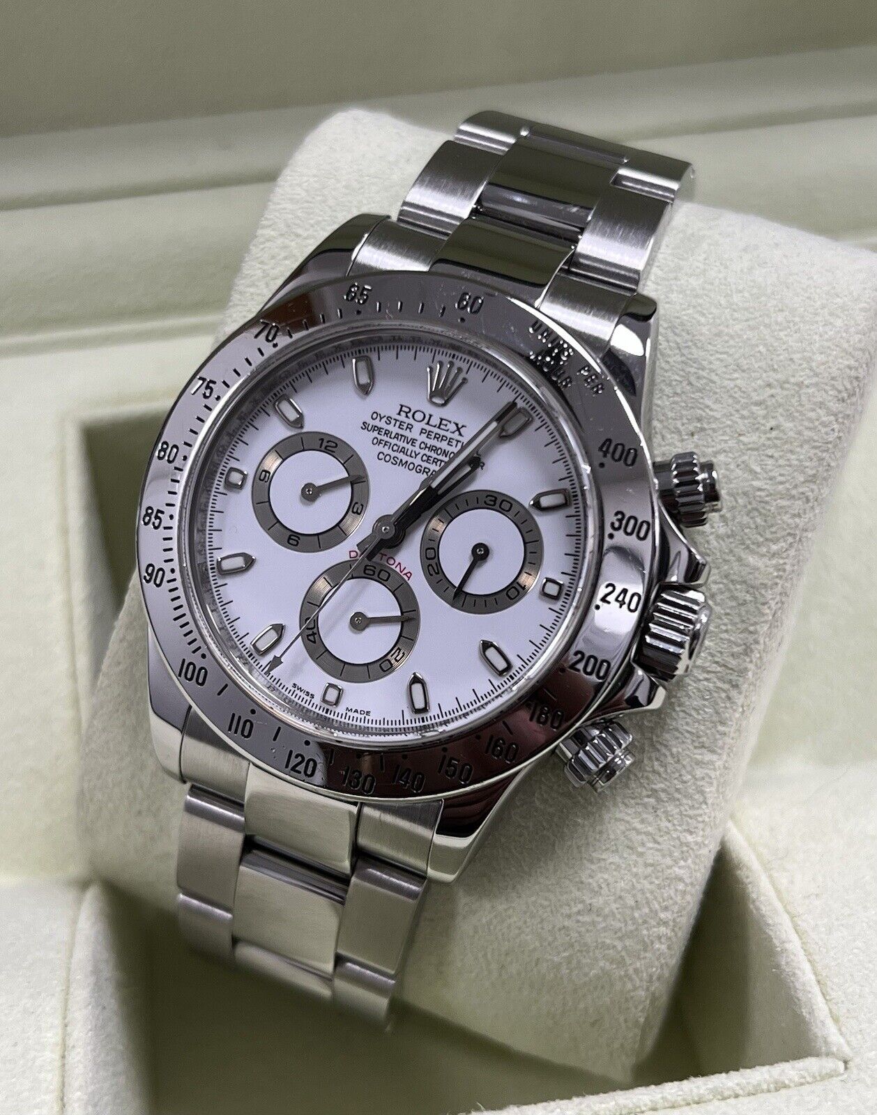 Rolex Daytona 116520 Steel White Dial. 2008 Box & Papers, Immaculate, Serviced