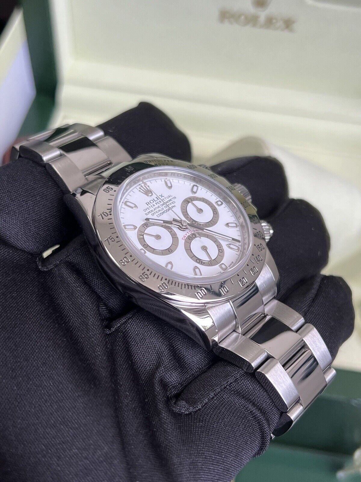 Rolex Daytona 116520 APH White Dial Cosmograph. 2014 Box & Papers, Immaculate