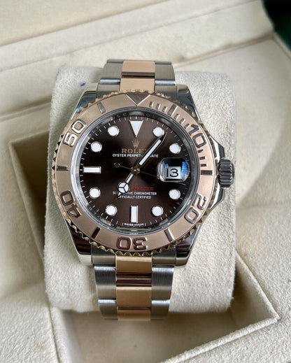 Rolex Yachtmaster 40 Chocolate 116621. Steel & Rose Gold. 2019, Box & Papers