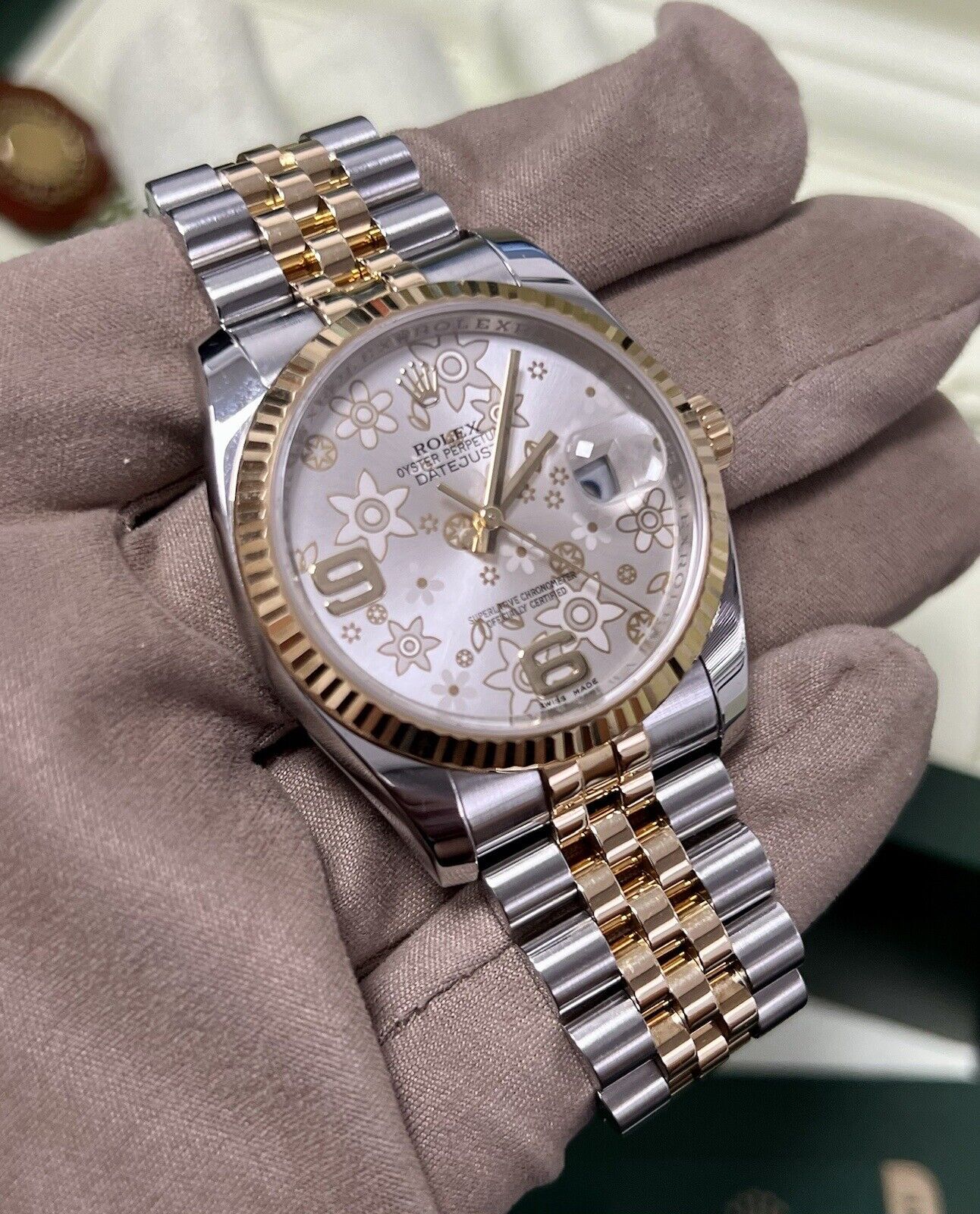 Datejust flower dial best sale