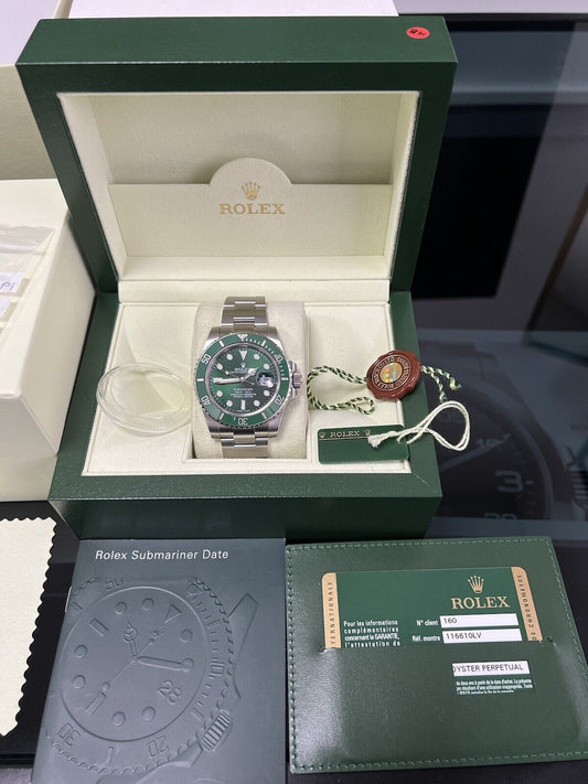 Rolex Submariner 116610LV Hulk - 2012 - Box And Papers - Immaculate Condition