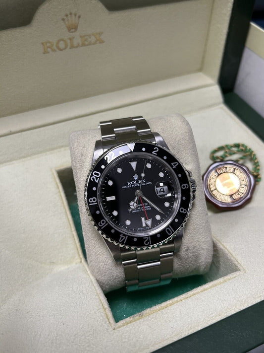 Rolex GMT Master II 16710 2005 F Serial. Full Set Box Papers. Serviced in 2023