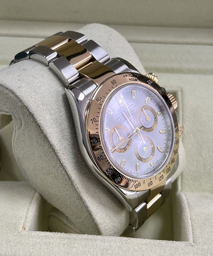 Rolex Daytona 116523 Steel & Yellow Gold. White Dial. 2008 Box & Papers